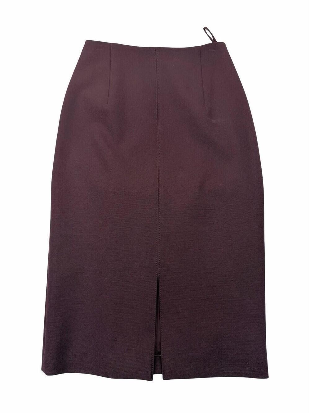 Hugo Boss Vepeplum Pencil Skirt Below Knee Deep Purple Size US 0 P